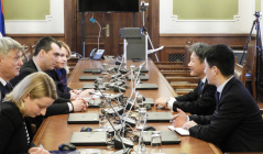 5 March 2018 MP Dr Vladimir Orlic in meeting with the Ambassador of the Democratic People's Republic of Korea Ri Pyong Du